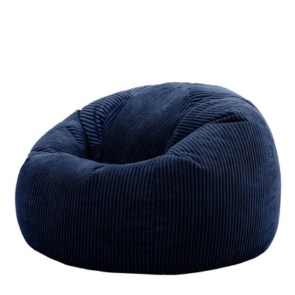 icon Kingston Cord Bean Bag, Beige, Large Adult Bean Bag Chair with Filling Included, Comfy Chair, Living Room Furniture, Bedroom Furniture
