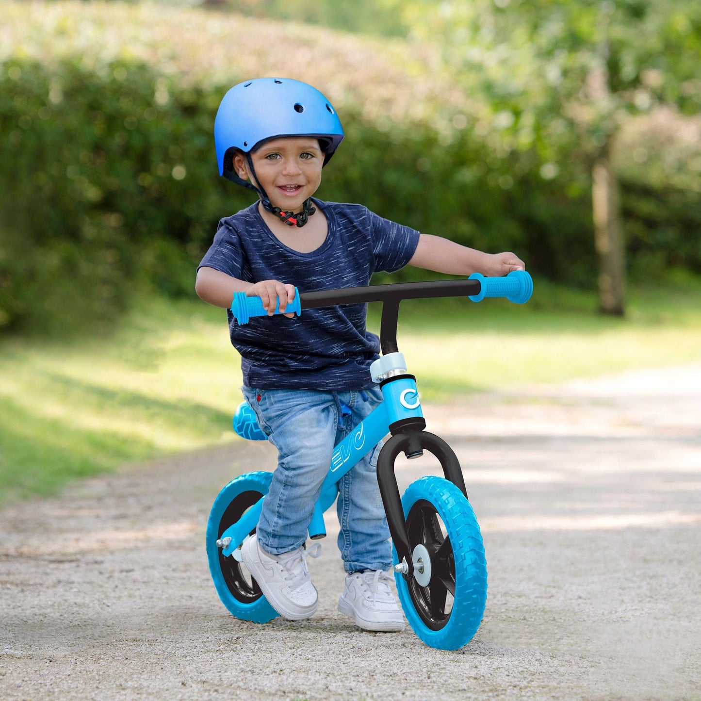 EVO Children's Balance Bike | Adjustable Seat Height | Lightweight Kids' Walking Bike, Toddler Training Bicycle For Boys And Girls 2+