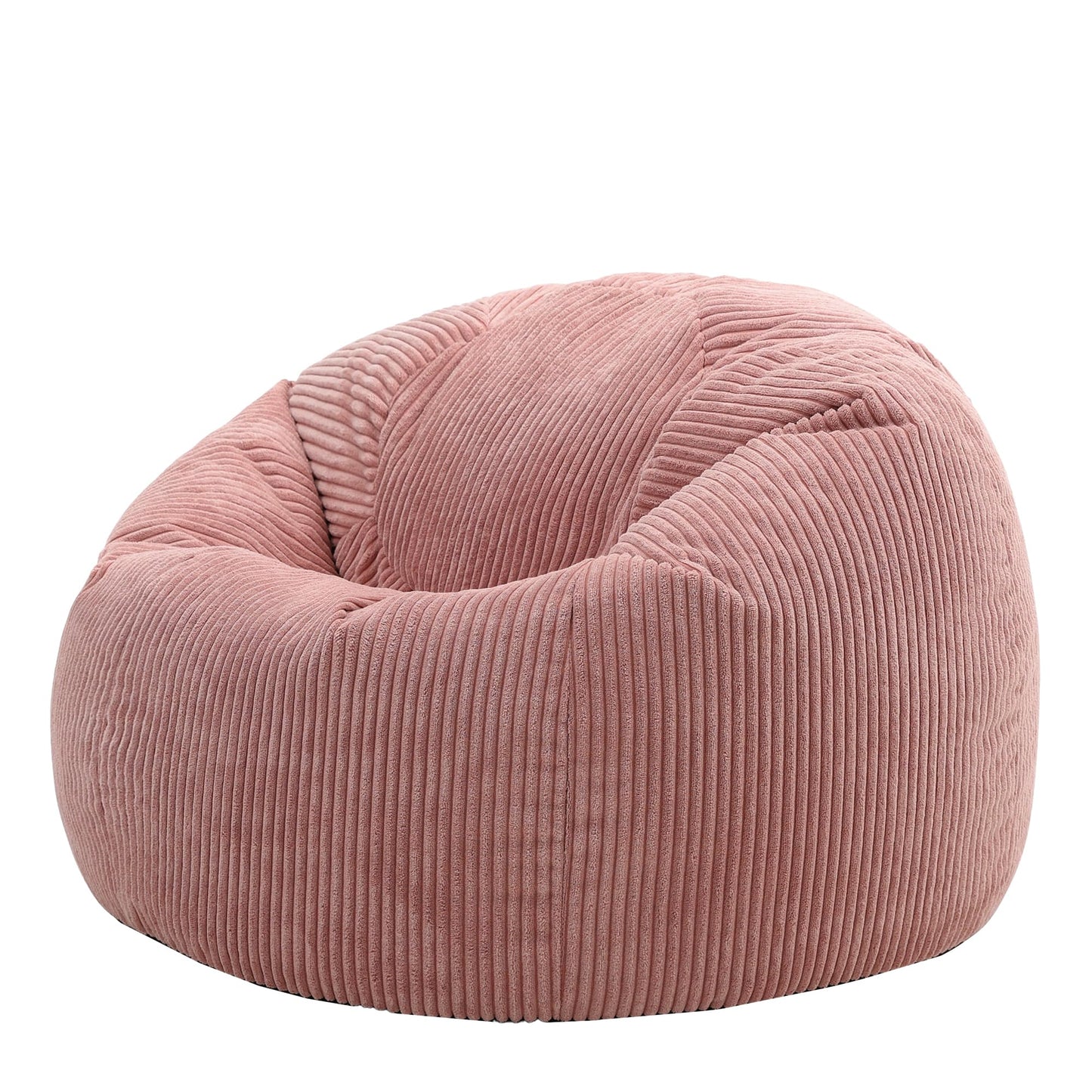 icon Kingston Cord Bean Bag, Beige, Large Adult Bean Bag Chair with Filling Included, Comfy Chair, Living Room Furniture, Bedroom Furniture