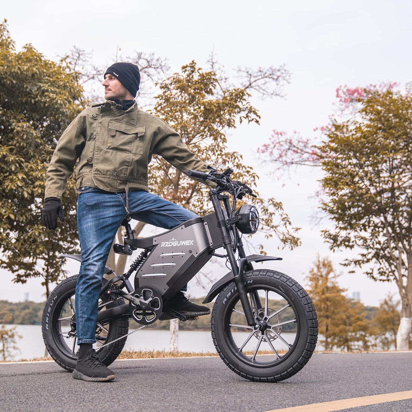 RECEGARA Electric Bicycle，48V 25AH Off-Road EBIKE for Adults with Detachable Lithium Ion Battery, 20 inch Moutain bike with Dual Hydraulic Disc Brake and Forged Mags Wheel
