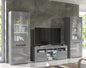 High Gloss & Matt Grey Living Room Set TV Stand Display Cabinets MilanoG White LED Lights