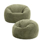 icon Kingston Cord Bean Bag, Beige, Large Adult Bean Bag Chair with Filling Included, Comfy Chair, Living Room Furniture, Bedroom Furniture