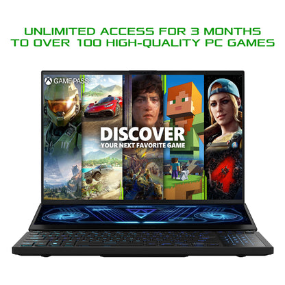 ASUS ROG Zephyrus Duo GX650RW 16" WUXGA 165Hz Dualscreen Gaming Laptop (AMD Ryzen R7-6800H, Nvidia GeForce RTX 3070Ti, 16GB RAM, 2TB SSD, Windows 11), Black
