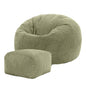 icon Kingston Cord Bean Bag, Beige, Large Adult Bean Bag Chair with Filling Included, Comfy Chair, Living Room Furniture, Bedroom Furniture