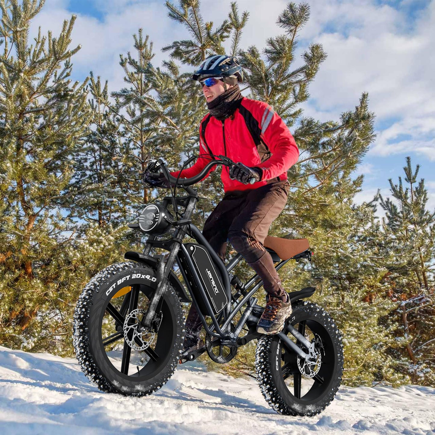 JANSNO Electric bikes for Adults, D750 Motor Ebike with 48V 31Ah/14Ah Battery, Dual Shock Absorbers, 20" x4.0 All-Terrain Tires, Versatile Electric Bike with Multiple Performance Modes