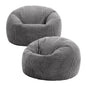 icon Kingston Cord Bean Bag, Beige, Large Adult Bean Bag Chair with Filling Included, Comfy Chair, Living Room Furniture, Bedroom Furniture