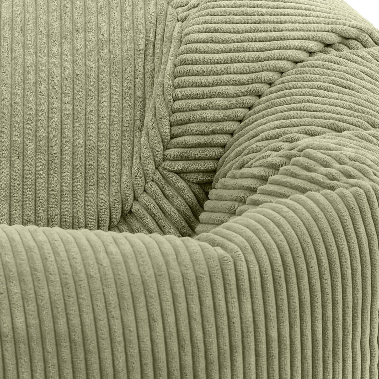 icon Kingston Cord Bean Bag, Beige, Large Adult Bean Bag Chair with Filling Included, Comfy Chair, Living Room Furniture, Bedroom Furniture