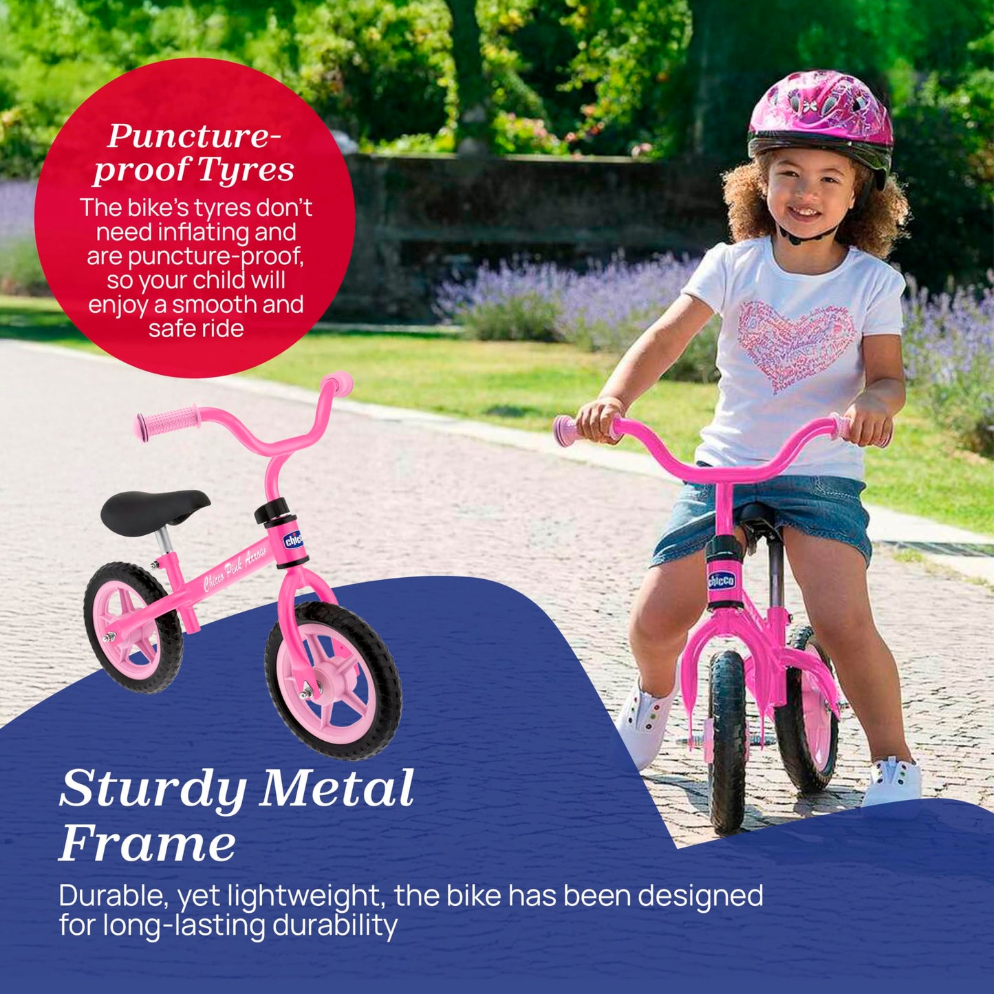 Chicco Red Bullet Toddler Balance Bike 2 to 5 Years Old, No Pedal Walking Girls and Boys Bike. Ideal First Bike, Birthday Gift and Outdoor Toy