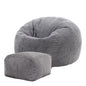 icon Kingston Cord Bean Bag, Beige, Large Adult Bean Bag Chair with Filling Included, Comfy Chair, Living Room Furniture, Bedroom Furniture