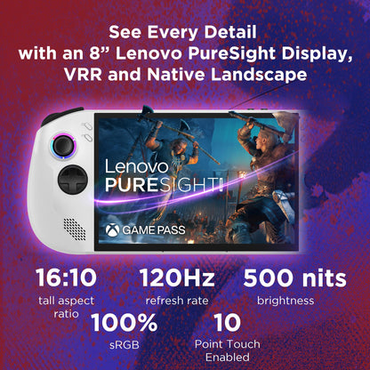 Lenovo Legion Go Handheld Gaming Console | 8.8 inch 2K Display | Detachable Controllers | AMD Ryzen Z1 Extreme | 16GB RAM | 512GB SSD | Windows 11 Home | 3 Months Xbox Games Pass